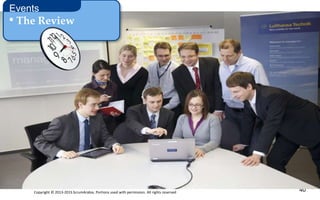 Copyright © 2013-2015 ScrumArabia. Portions used with permission. All rights reserved 40
• The Review
Events
 