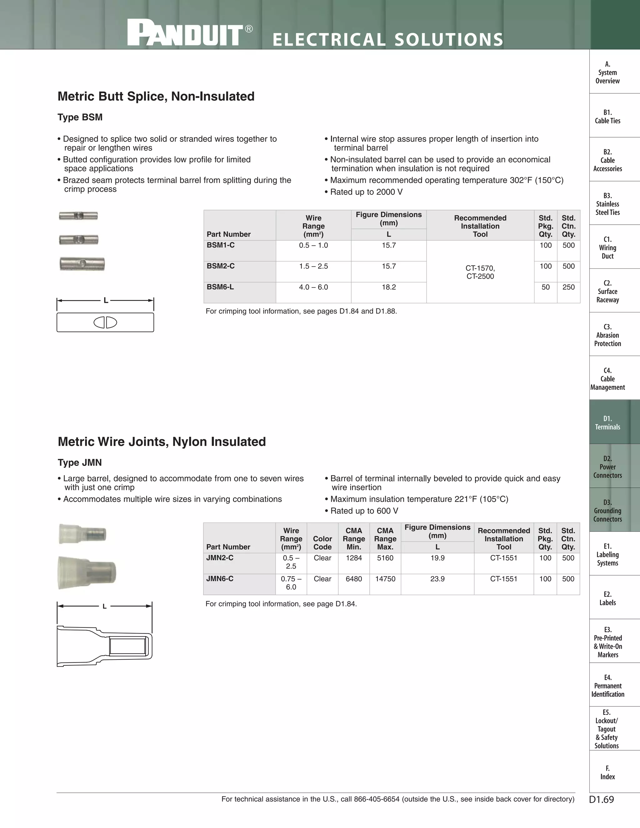 Panduit Cable Ties, Enclosures, Electrical Safety, Identification, Heat Shrink & Wiring Duct 