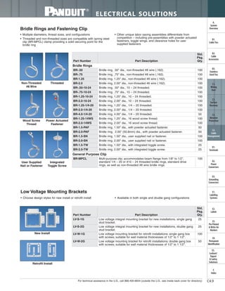 Panduit Cable Ties, Enclosures, Electrical Safety, Identification, Heat Shrink & Wiring Duct 