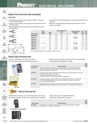 Panduit Cable Ties, Enclosures, Electrical Safety, Identification, Heat Shrink & Wiring Duct 