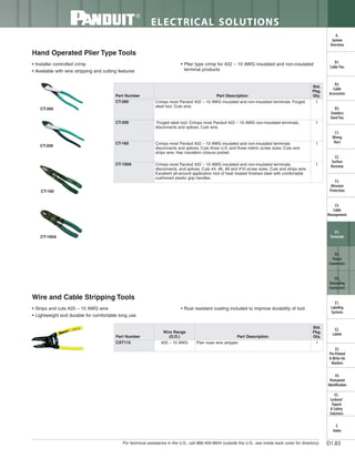 Panduit Cable Ties, Enclosures, Electrical Safety, Identification, Heat Shrink & Wiring Duct 