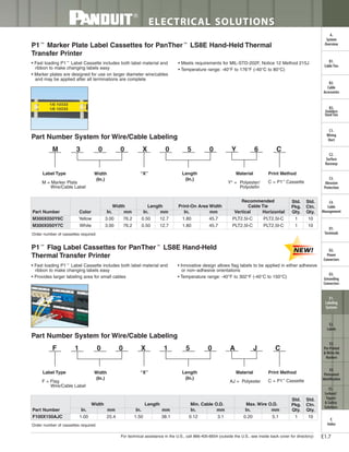 Panduit Cable Ties, Enclosures, Electrical Safety, Identification, Heat Shrink & Wiring Duct 