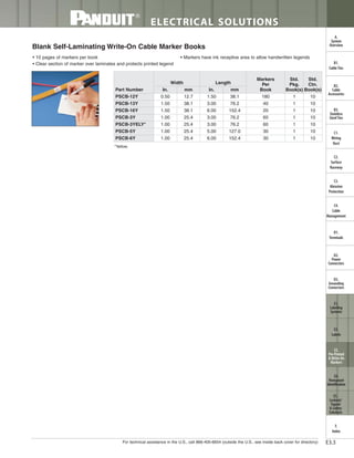 Panduit Cable Ties, Enclosures, Electrical Safety, Identification, Heat Shrink & Wiring Duct 
