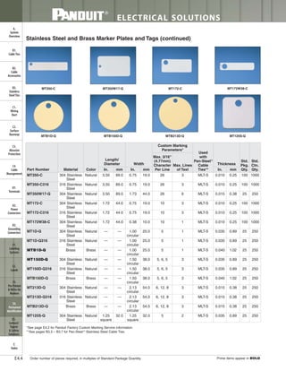Panduit Cable Ties, Enclosures, Electrical Safety, Identification, Heat Shrink & Wiring Duct 