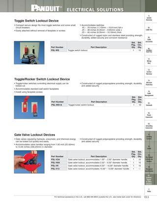 Panduit Cable Ties, Enclosures, Electrical Safety, Identification, Heat Shrink & Wiring Duct 