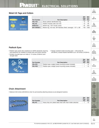 Panduit Cable Ties, Enclosures, Electrical Safety, Identification, Heat Shrink & Wiring Duct 