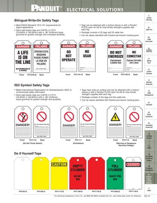 Panduit Cable Ties, Enclosures, Electrical Safety, Identification, Heat Shrink & Wiring Duct 