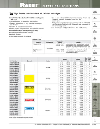 Panduit Cable Ties, Enclosures, Electrical Safety, Identification, Heat Shrink & Wiring Duct 