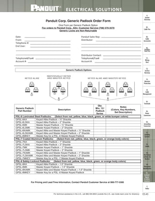 Panduit Cable Ties, Enclosures, Electrical Safety, Identification, Heat Shrink & Wiring Duct 