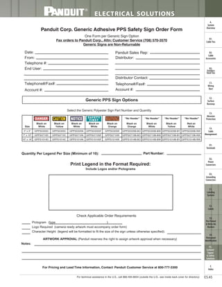 Panduit Cable Ties, Enclosures, Electrical Safety, Identification, Heat Shrink & Wiring Duct 