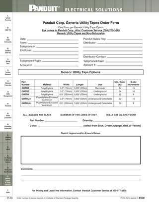 Panduit Cable Ties, Enclosures, Electrical Safety, Identification, Heat Shrink & Wiring Duct 