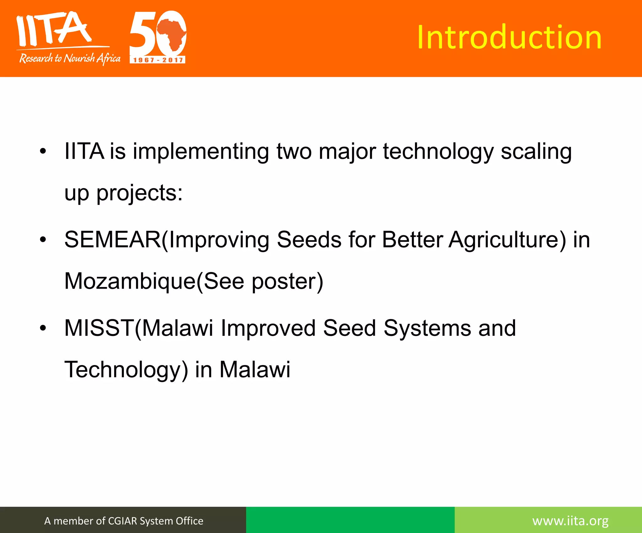 Scaling Up Improved Seed and Agronomic Practices in Southern Africa | PPTX
