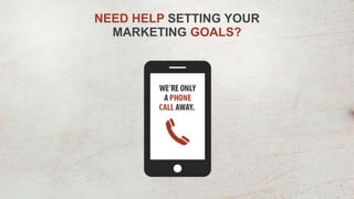 NEED HELP SETTING YOUR
MARKETING GOALS?
 
