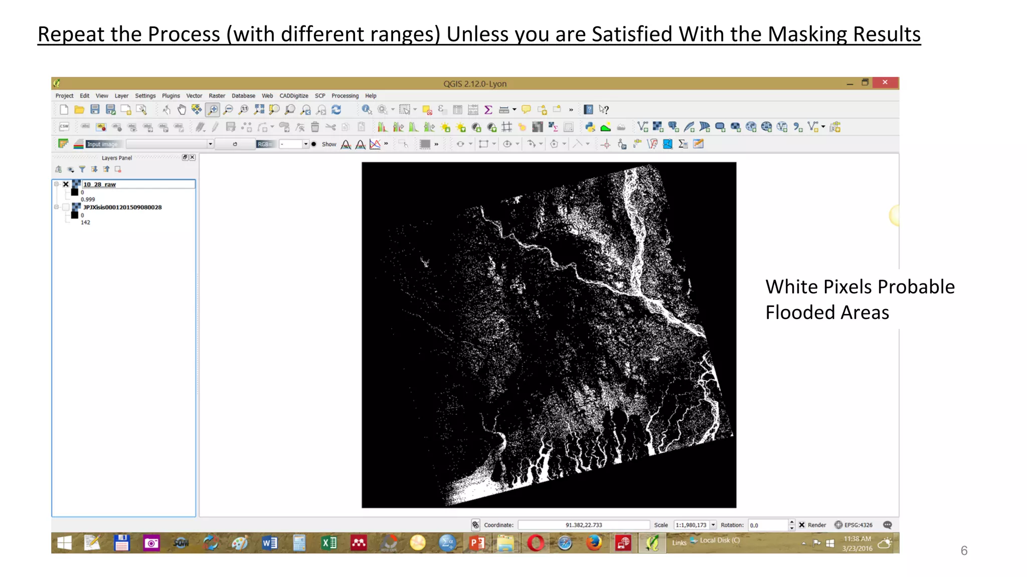Flood Detection Using During-Flood SAR Image in QGIS | PDF