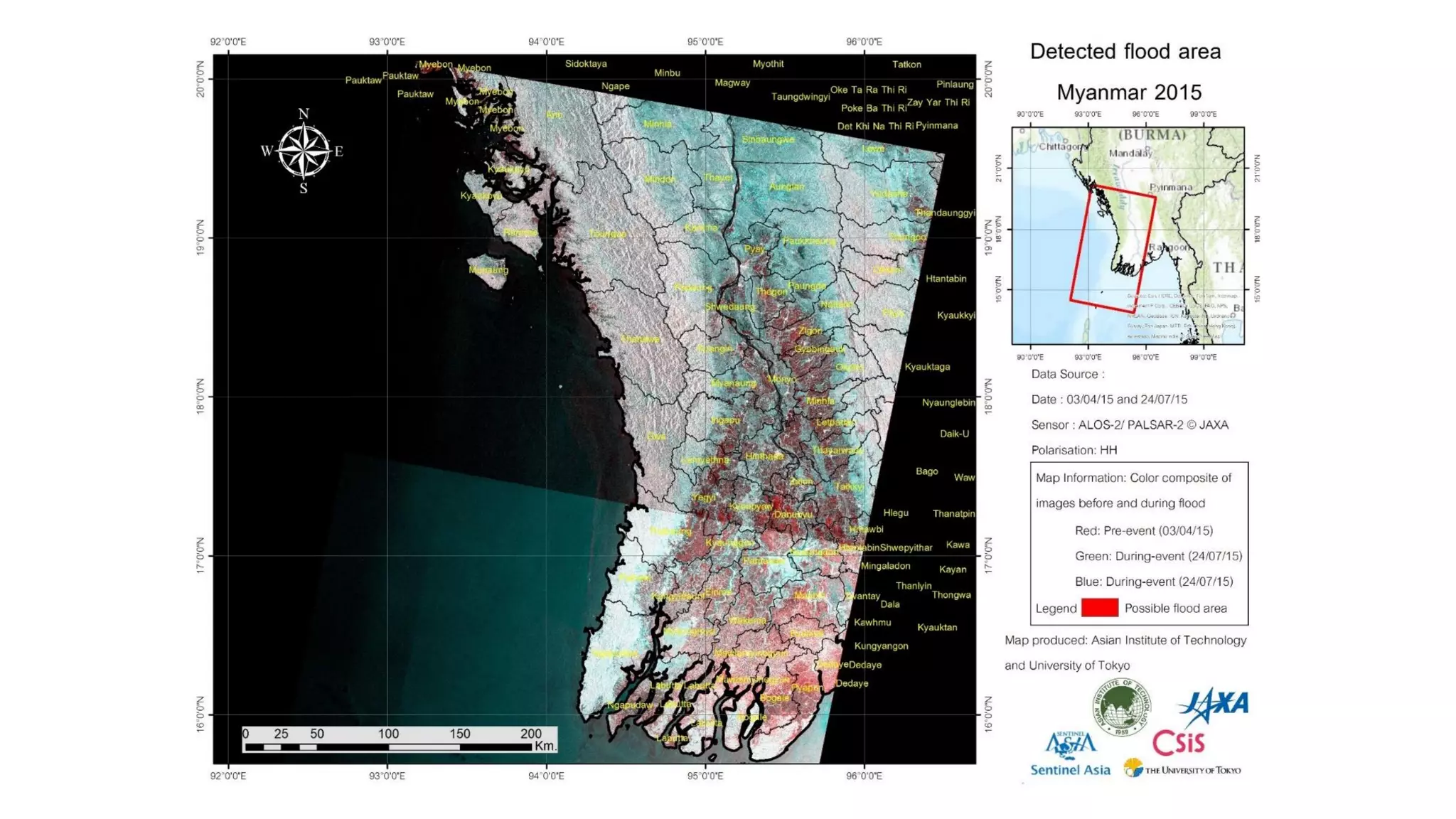 Color Composite in ENVI (Case Study: Flood in Myanmar)