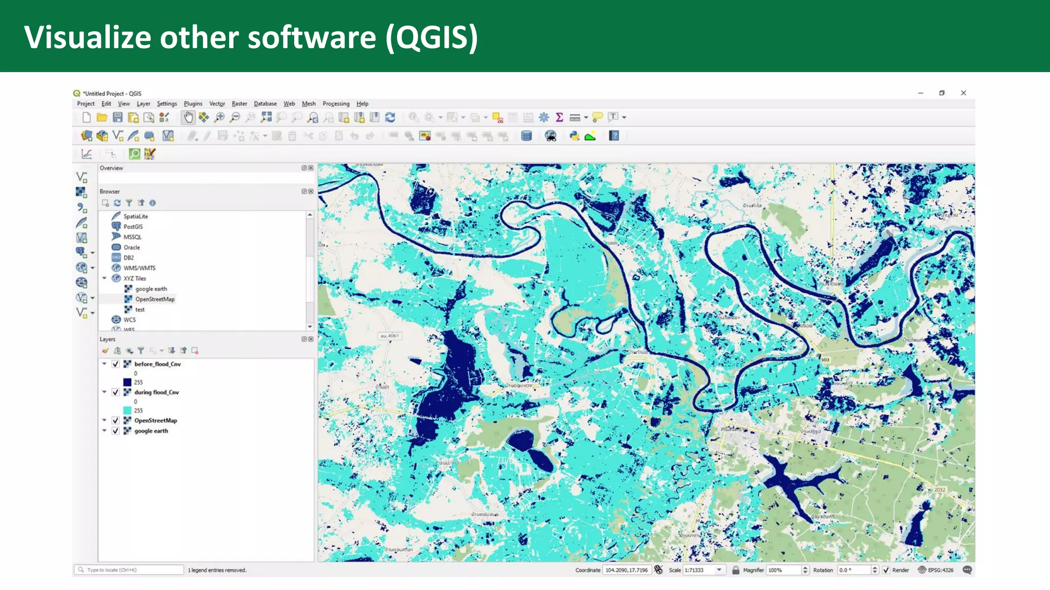 Visualize other software (QGIS)
 