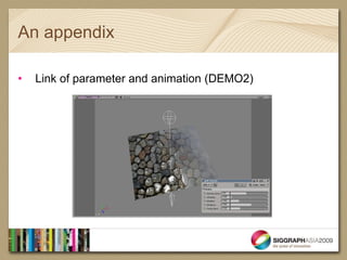 An appendix

•   Link of parameter and animation (DEMO2)
 