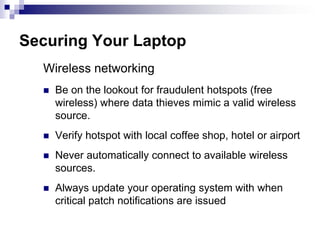 Lock laptop in trunk of car if necessary