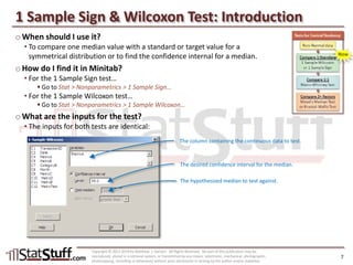 Hypothesis Testing: Central Tendency – Non-Normal (Compare 1:Standard)