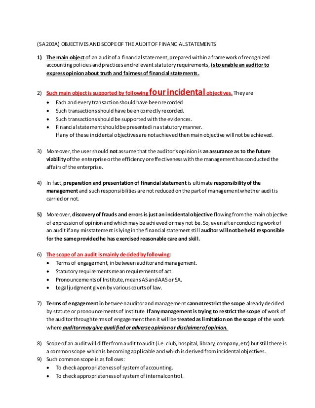 Important CA Final Notes SA 200 - 299
