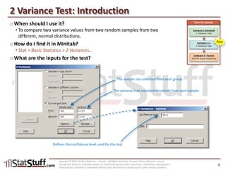 Hypothesis Testing: Spread (Compare 1:1)