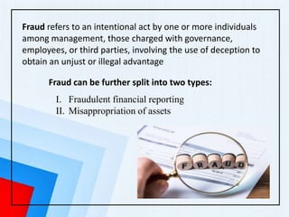Auditor detection of fraud | PPTX