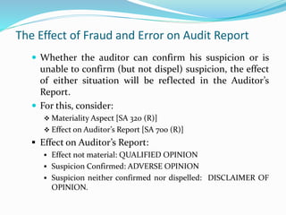The Auditors Responsibilities Relating to Fraud in an Audit of ...