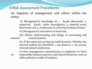 The Auditors Responsibilities Relating to Fraud in an Audit of ...