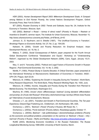 Studies  Analyses No. 280  