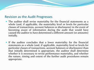 Materiality in Planning and Performing an Audit | PPTX