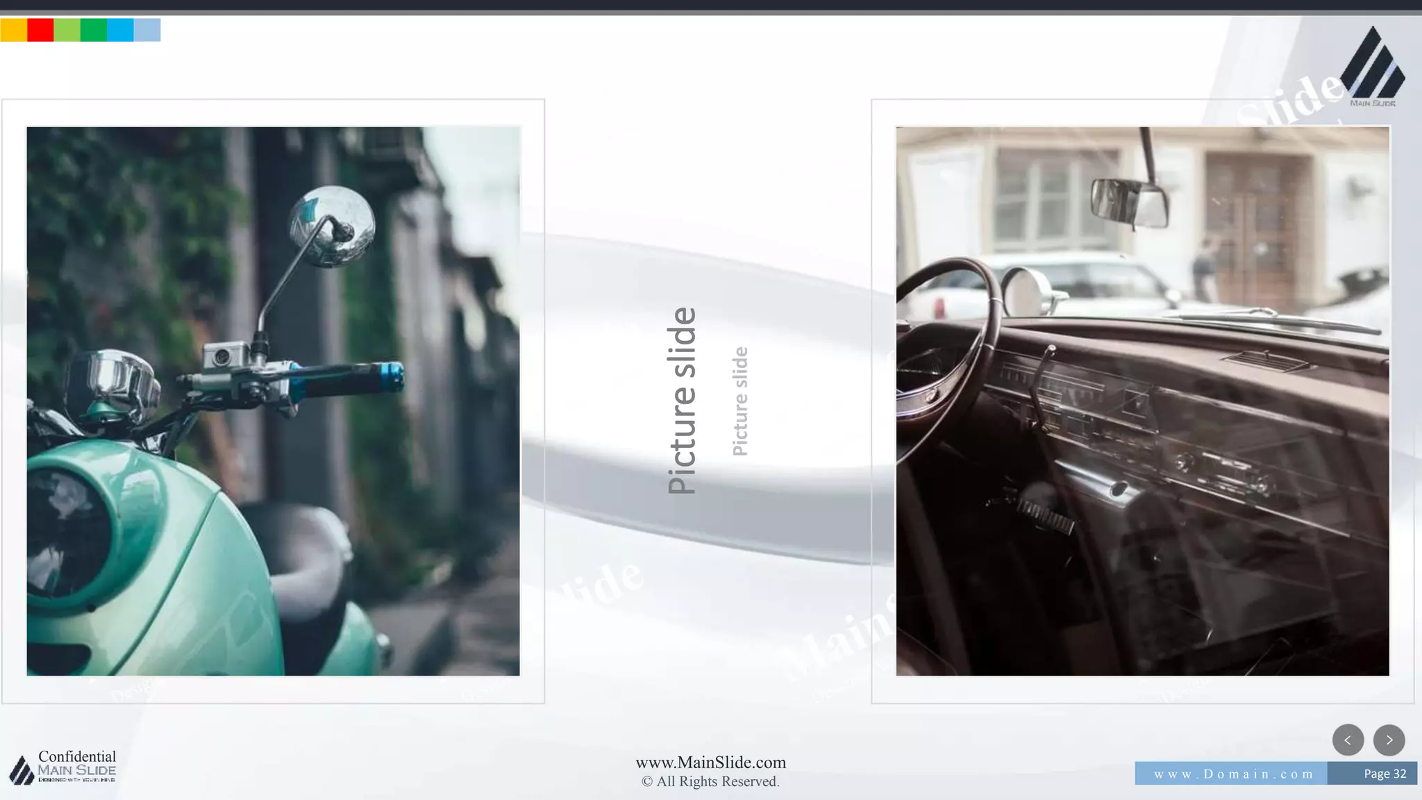 w w w . D o m a i n . c o m Page 32
www.MainSlide.com
© All Rights Reserved.
Confidential
Pictureslide
Pictureslide
 