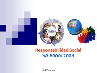 Ing. CIP Irma Anco
Responsabilidad Social
SA 8000: 2008
 
