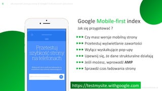 DamianSlimak.pl
Jak poprawić pozycję strony w Google? X skutecznych sposobów!6
https://testmysite.withgoogle.comhttps://te...