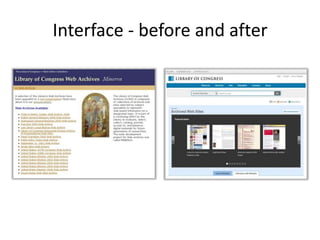 Interface - before and after
 