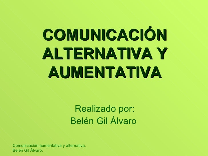 Comunicación Aumentativa Y Alternativa