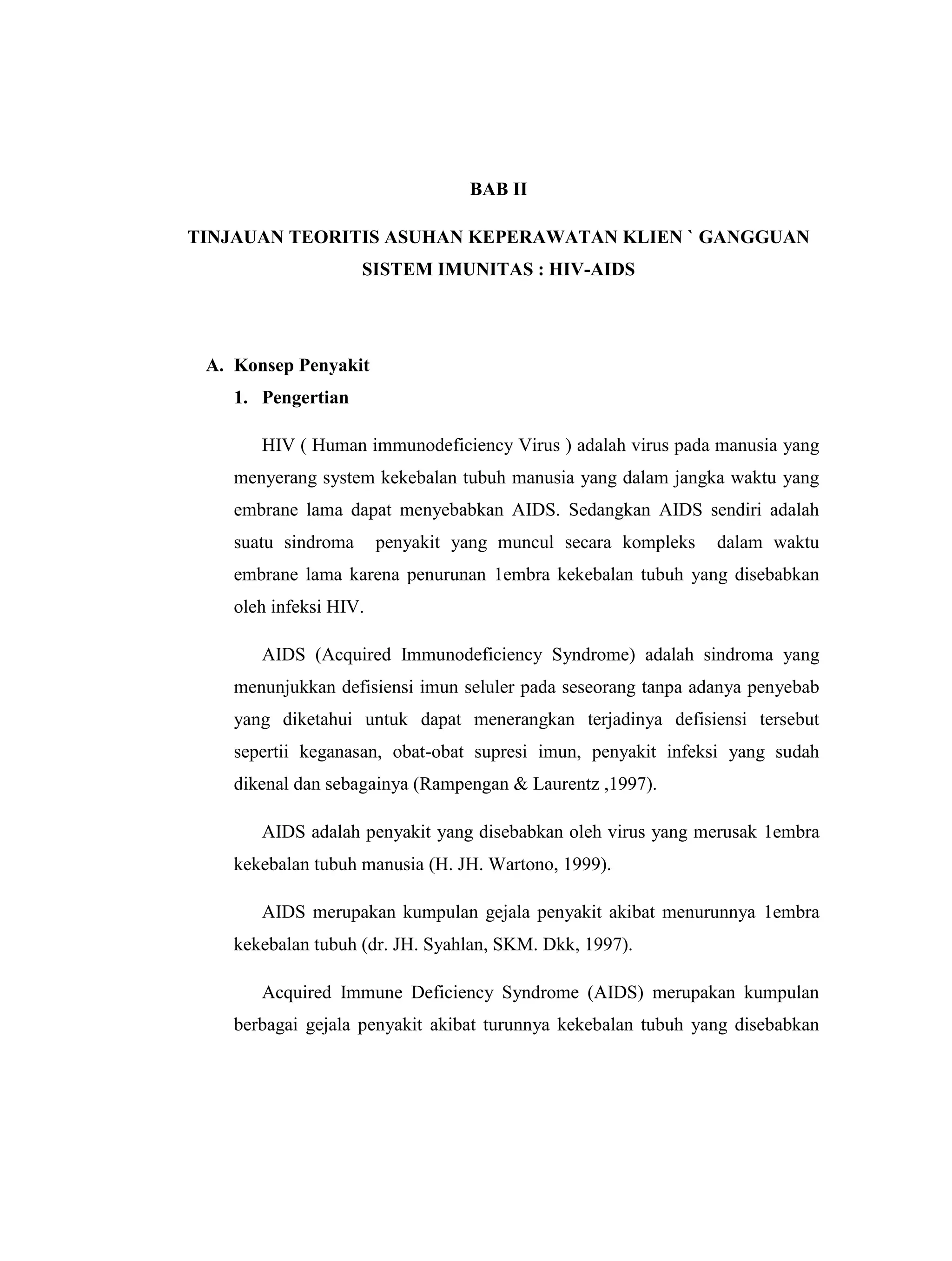 Saad askep sistem imunitas hiv AKPER PEMKAB MUNA | PDF