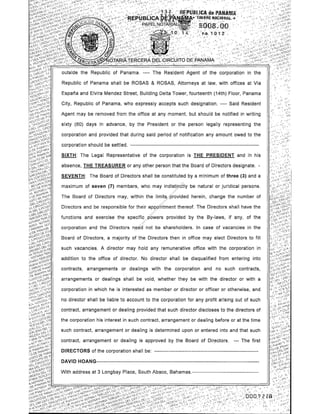 SAADC Panamanian Corporate Documents