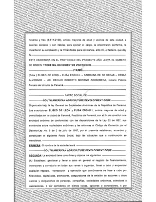 SAADC Panamanian Corporate Documents
