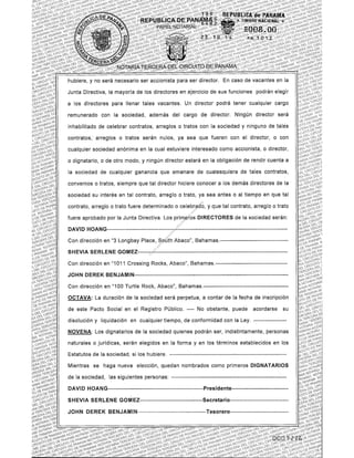 SAADC Panamanian Corporate Documents