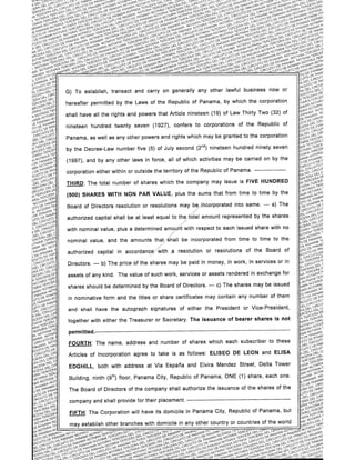 SAADC Panamanian Corporate Documents