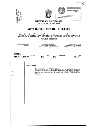 SAADC Panamanian Corporate Documents