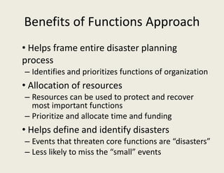 Preservation Section Disaster Planning Presentation (SAA 2010)