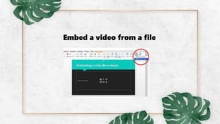 Embed a video from a file
 