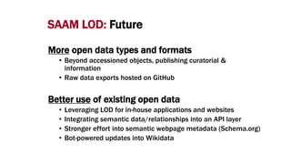 Linked Open Data at SAAM: Past, Present, Future