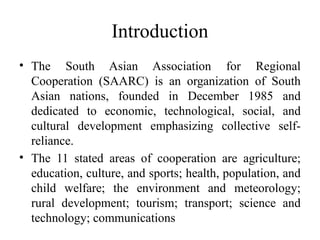 SAARC (South Asian Association for Regional Cooperation) | PPTX