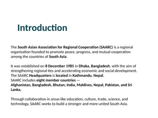 SAARC_Presentation_Group7.pptx ma economics | PPTX