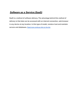 SaaS (Software as a Service) | PDF
