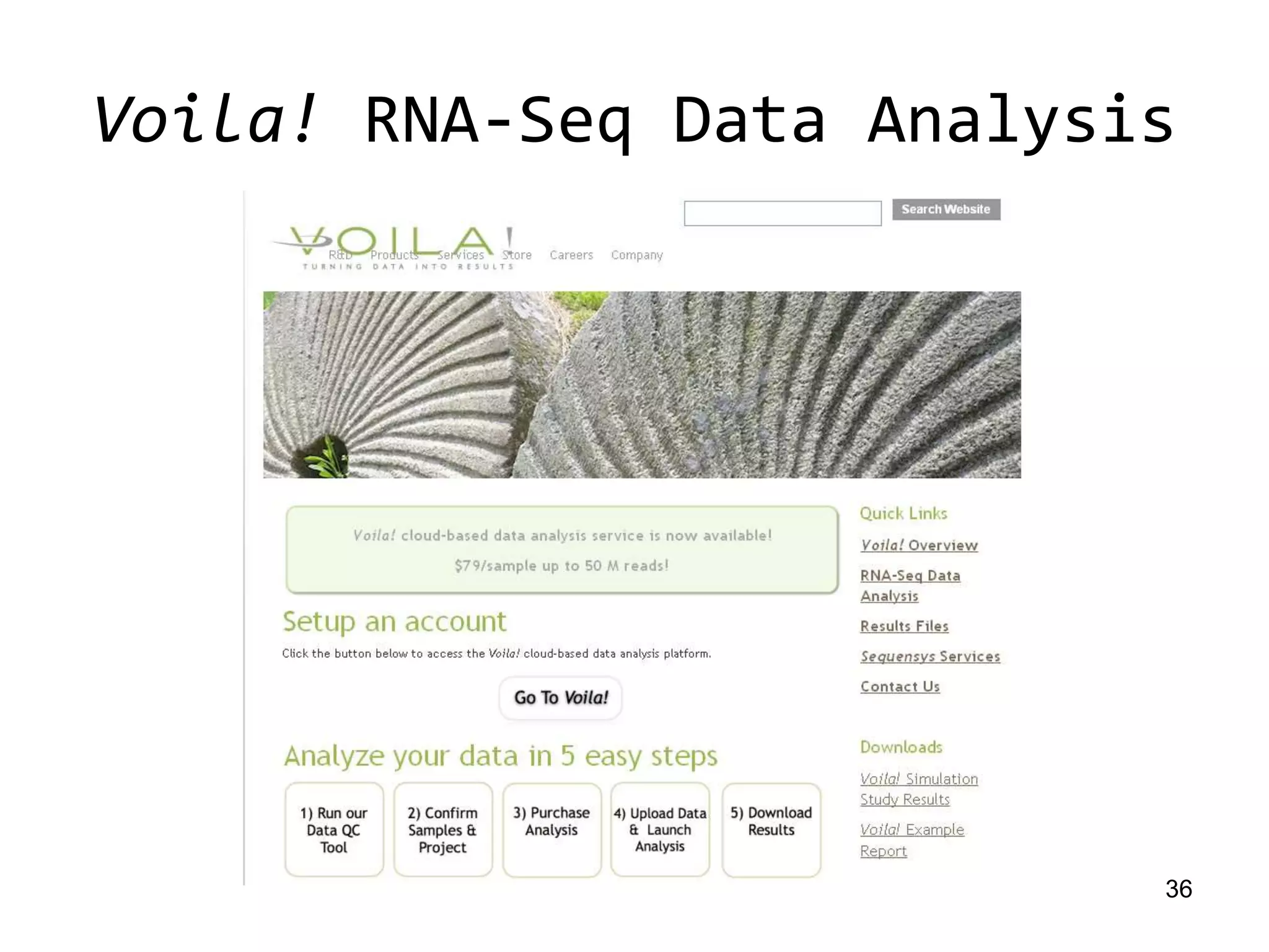 Voila! RNA-Seq Data Analysis
36
 