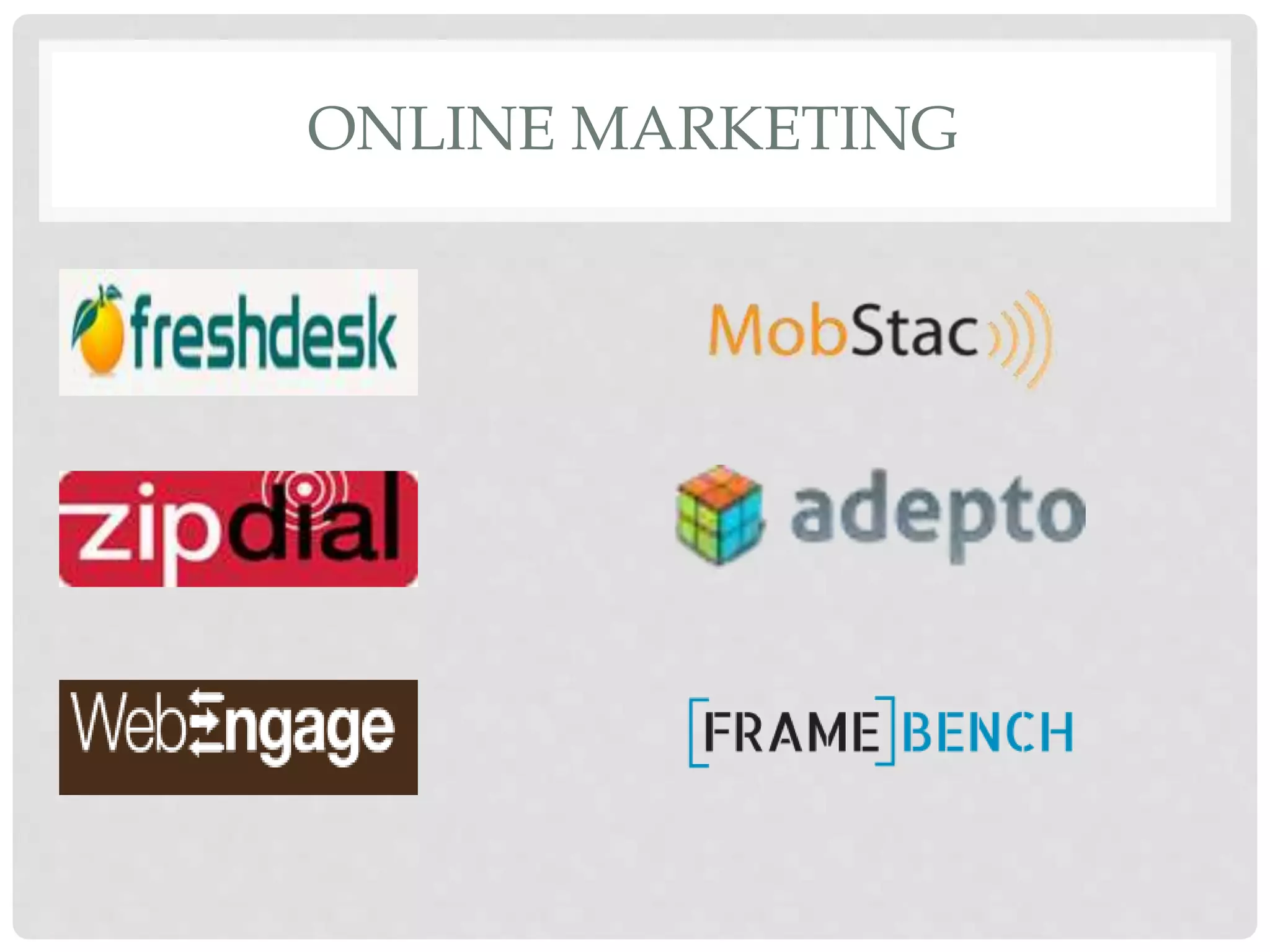 ONLINE MARKETING 
 