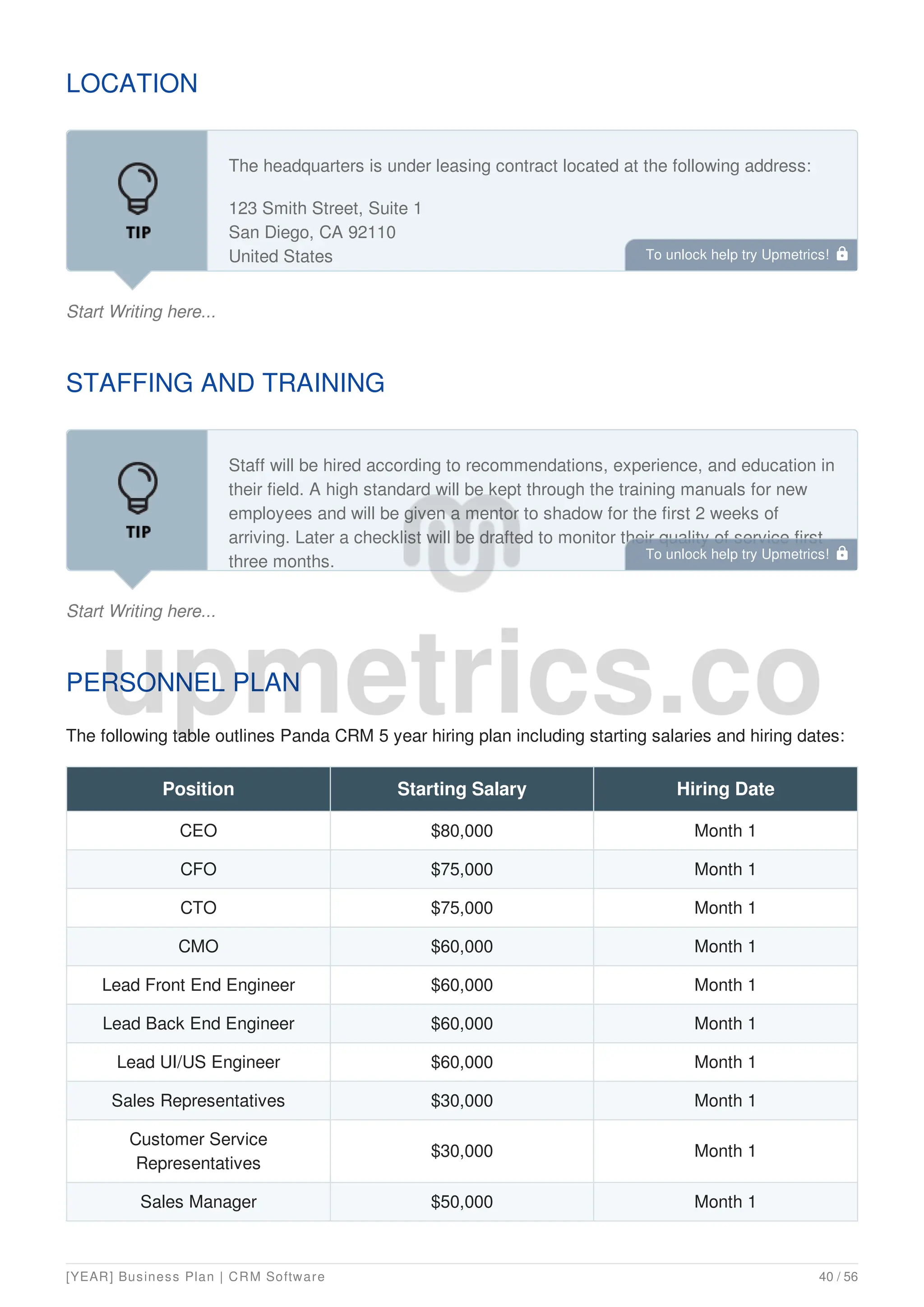 Saas Business Plan Example Pdf